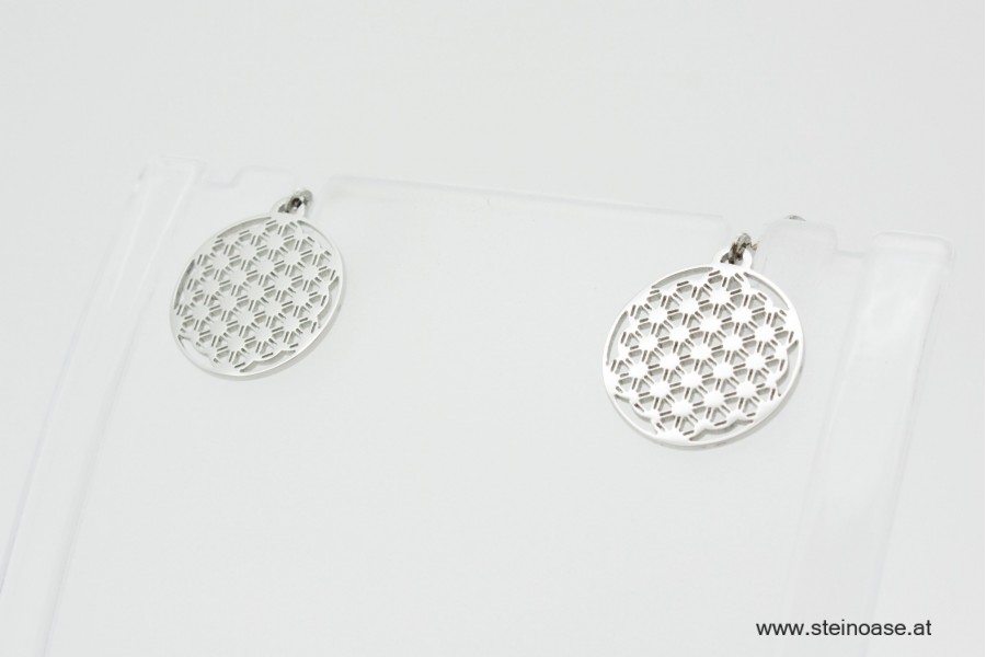 Ohrschmuck 'Lebensblume' Edelstahl 